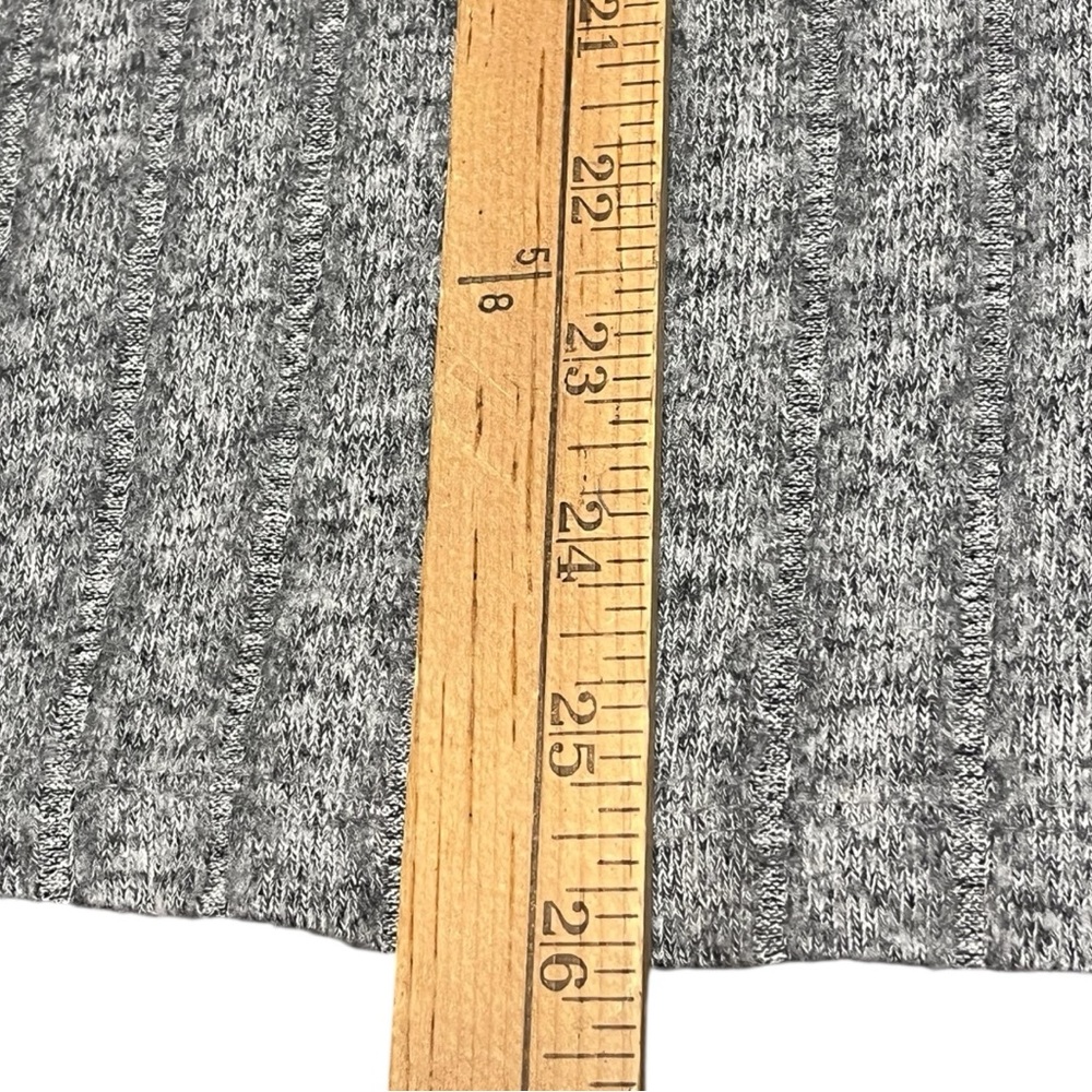 Anthropologie Eri & Ali Mock Neck Ribbed  Sweater Gray Women's Sweater Size XS - Picture 7 of 8